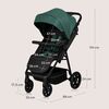 Carucior sport, Lionelo, Mira, Maner reglabil in 5 pozitii, Spatar si suport de picioare reglabile, Plasa de tantari si suport biberon incluse, Pana la 22 kg, 6 luni+, Conform cu EN1888-1, EN1888-2, Testare SGS, Verde, Culoare: Verde