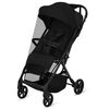 Carucior sport, Lionelo, Tansi, Pliere automata, Ultracompact, Manevrare cu o mana, Roti cu tehnologie GravelTech, Spatar si suport picioare reglabile, 6-48 luni, Sustine 22 kg, Negru, Culoare: Negru