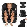 Scaun auto i-Size, Lionelo, Levi Fix, 76 - 150 cm, 1/2/3, ISOFIX + Top Tether, Tetiera reglabila in 10 pozitii, Insertie ergonomica Dri-Seat, Tapiterie lavabila, Testat la impact, Baza lata, Cotiere practice, Conform cu R129, Negru, Culoare: Negru