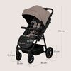 Carucior sport, Lionelo, Mira, Maner reglabil in 5 pozitii, Spatar si suport de picioare reglabile, Plasa de tantari si suport biberon incluse, Pana la 22 kg, 6 luni+, Conform cu EN1888-1, EN1888-2, Testare SGS, Bej, Culoare: Bej