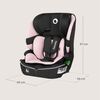 Scaun auto i-Size, Lionelo, Billy , 76 - 150 cm, 1/2/3, Isofix + top tether, Tetiera reglabila in 10 pozitii, Insertie ergonomica, Tapiterie lavabila, Testat la impact, Baza lata, Conform cu R129, Roz, Culoare: Roz