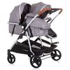 Carucior gemeni Chipolino Duo Smart 3 in 1 graphite, Culoare: Gri
