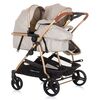 Carucior gemeni Chipolino Duo Smart 2 in 1 sand, Culoare: Bej