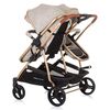 Carucior gemeni Chipolino Duo Smart 2 in 1 sand, Culoare: Bej