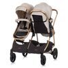 Carucior gemeni Chipolino Duo Smart 2 in 1 sand, Culoare: Bej