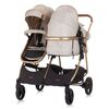 Carucior gemeni Chipolino Duo Smart 2 in 1 sand, Culoare: Bej