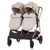 Carucior gemeni Chipolino Duo Smart 2 in 1 sand, Culoare: Bej