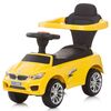 Masinuta de impins Chipolino Flash yellow cu maner si copertina