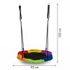 Leagan pentru copii rotund, tip cuib de barza, suspendat, Ecotoys MIR6023 - Multicolor