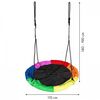 Leagan pentru copii rotund, tip cuib de barza, suspendat, 110 cm, Ecotoys MIR6001 - Multicolor
