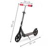 Trotineta urbana ECOTOYS SSWT-2019, cadru usor din aluminiu, roti mari, cu amortizor, picior de sprijin, alba 