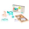 Set figurine animale din lemn ECOTOYS, cutie din lemn