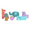 Set figurine animale din lemn ECOTOYS, cutie din lemn