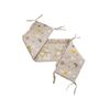 Babyneeds - Aparatoare laterala pentru patut 120x60 cm, Cu umplutura antialergica, Dimensiune 180 x 32 cm, Teddy Hug Maro M2