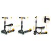 Trotineta 3 in 1 cu roti cu LED Ricokids Cubi 765500 - Negru - Portocaliu