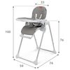 Scaun de masa multifunctional Kidwell BENO - Gray