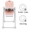 Scaun de masa multifunctional Kidwell BENO - Pink