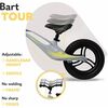 Lionelo - Bicicleta usoara Bart Tour, Fara pedale, Cu cadru din magneziu, Cu ghidon si sa reglabile, Greutate 3.8 Kg, 12 inch, Conform cu standardul european de securitate EN71, Grey Stone