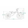 Lionelo - Bicicleta usoara Bart Tour, Fara pedale, Cu cadru din magneziu, Cu ghidon si sa reglabile, Greutate 3.8 Kg, 12 inch, Conform cu standardul european de securitate EN71, Grey Stone