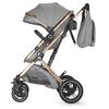 Carucior ultracompact 3in1 Coccolle Ravello Moonlit grey, Culoare: Gri