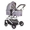 Carucior Chipolino Estelle 2 in 1 glacier, Culoare: Gri