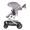 Carucior Chipolino Estelle 2 in 1 glacier, Culoare: Gri