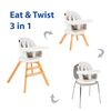 Scaun de masa 3 in 1 Juju Eat&Twist, Gri, Culoare: Gri