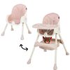 Scaun de masa 2 in 1 Juju Eat&Smile, Pink, Culoare: Roz