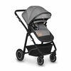 Lionelo - Carucior Bianka, 3 in 1, Cadru aluminiu, Cu landou intarit si salteluta moale, Maner ajustabil, Include saculet de picioare, Husa de ploaie si tantari, Geanta pentru parinti, Sustine 22 kg, 0 luni+, EN1466:2014+AC:2015, EN1888, Gri, Culoare: Gri