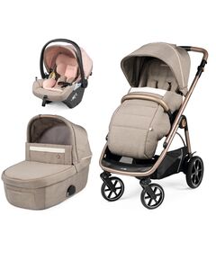 Carucior 3 in 1 Peg Perego Veloce, Lounge,  0 - 22 kg, Mon Amour, Bej / Roz