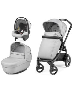 Carucior 3in1 Peg Perego Book Smart Primoviaggio SL, 0-22 kg, Vapor, Gri / Negru *