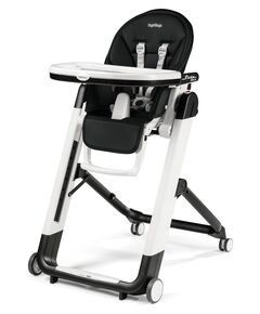 Scaun de masa 2 in 1 Peg Perego Siesta Follow Me, 0-15 Kg, Licorice, Negru