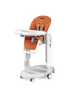 Scaun de masa 3 in 1 Peg Perego Tatamia Follow Me, 0-15 Kg, Wonder Orange, Portocaliu