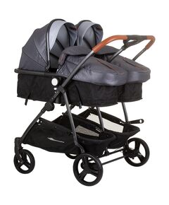 Carucior gemeni Chipolino Duo Smart 2 in 1 silver grey, Culoare: Gri