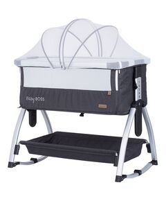 Patut Co-Sleeper Chipolino Baby Boss anthracite, Culoare: Gri