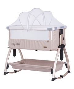 Patut Co-Sleeper Chipolino Baby Boss humus, Culoare: Bej