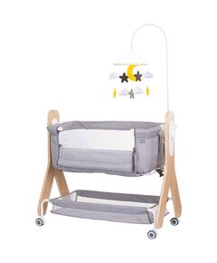 Patut Co-Sleeper Chipolino Heart 2 Heart glacier, Culoare: Gri deschis