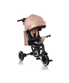 Tricicleta copii, Lionelo, Tris Plus, Ultrapliabila, Multifunctionala, Pana la 25 kg, Inclinare spatar in fata si in spate, Suport picioare, Control al directiei, Scaun reversibil, Rotire 360 grade, Conform cu EN71, 9 luni-5 ani, Bej, Culoare: Bej