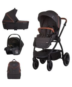 Carucior Chipolino Prestige 3 in 1 blackberry, Culoare: Negru