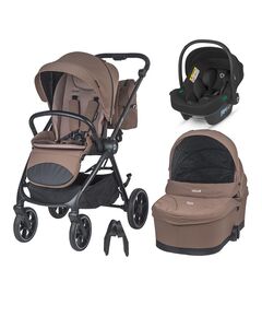 Carucior modular 2in1 Coccolle Serry Light taupe+ Scoica auto iSize Coccolle Knox Black