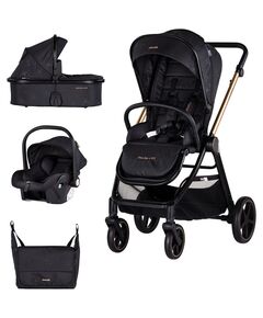 Carucior Chipolino Marbella 3 in 1 blackberry, Culoare: Negru