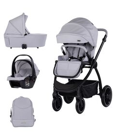 Carucior Chipolino Prestige 3 in 1 platinum, Culoare: Gri