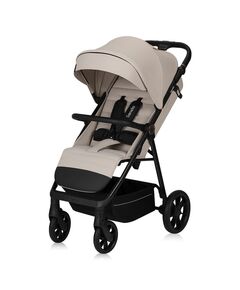 Carucior sport, Lionelo, Iva, Sustine 22 kg, 6 luni+, Capotina mare, Impermeabila, Protectie SPF 50+, 3 pozitii inclinare spatar, 8 pozitii inclinare suport picioare, 5 pozitii reglare maner, Include plasa de tantari si suport pentru biberon, Bej, Culoare: Bej