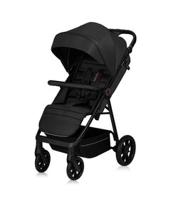 Carucior sport, Lionelo, Mira, Maner reglabil in 5 pozitii, Spatar si suport de picioare reglabile, Plasa de tantari si suport biberon incluse, Pana la 22 kg, 6 luni+, Conform cu EN1888-1, EN1888-2, Testare SGS, Negru, Culoare: Negru