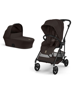 Carucior Cybex Melio Carbon 2 in 1, Chocolate Brown, Culoare: Maro
