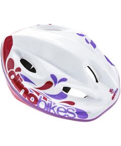 Casca de protectie Dino Bikes alb si roz