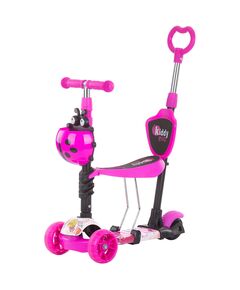 Trotineta Chipolino Kiddy Evo 3 in 1 cu maner lollipop, Culoare: Roz