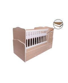 Patut transformabil VESSANTI Touring - Natur cu Alb