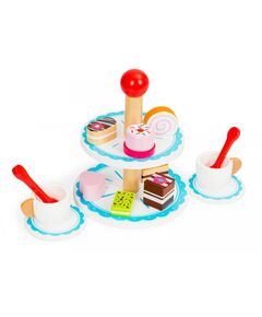 Set pentru a servi prajitura din lemn Ecotoys PH01B002