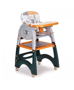 Scaun de masa 2 in 1 pentru copii Ecotoys HA-033 - Portocaliu